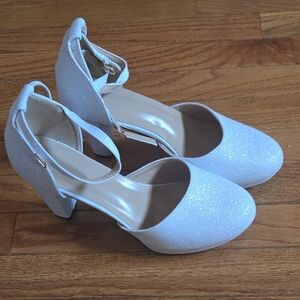 Elegant Glittery White Women's Heels